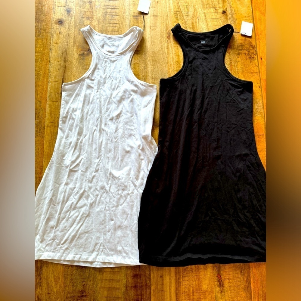 Kendall & Kylie 2 black white cotton spandex stretch body con minidress NEW NWT